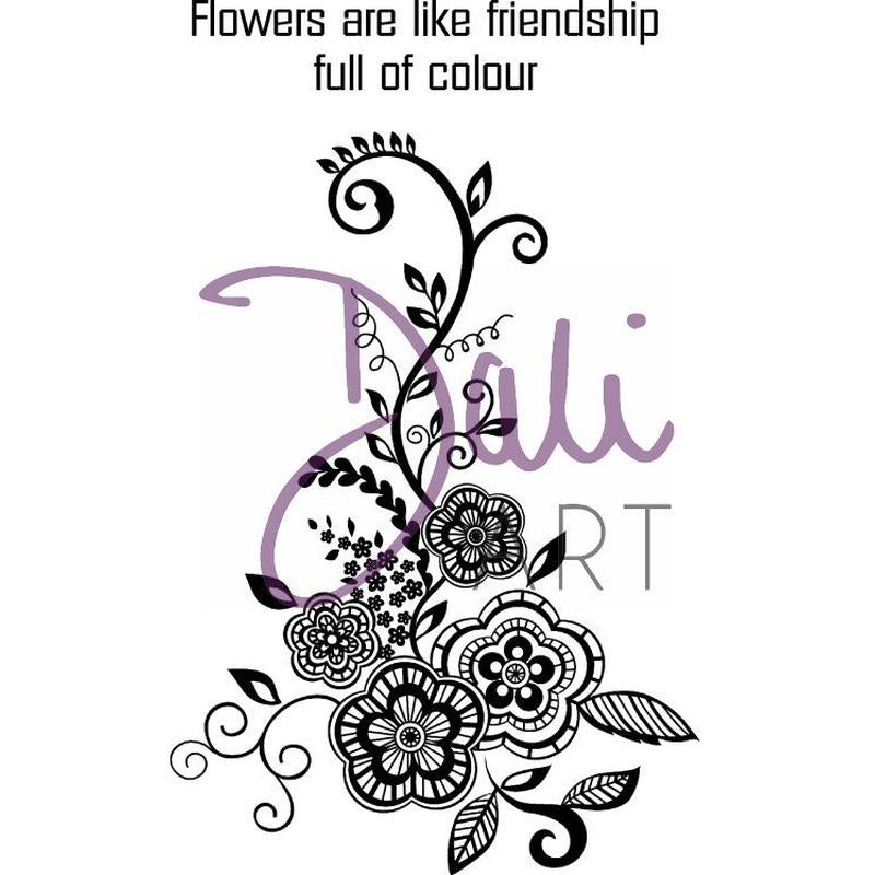 DA Henna Friendship Flower