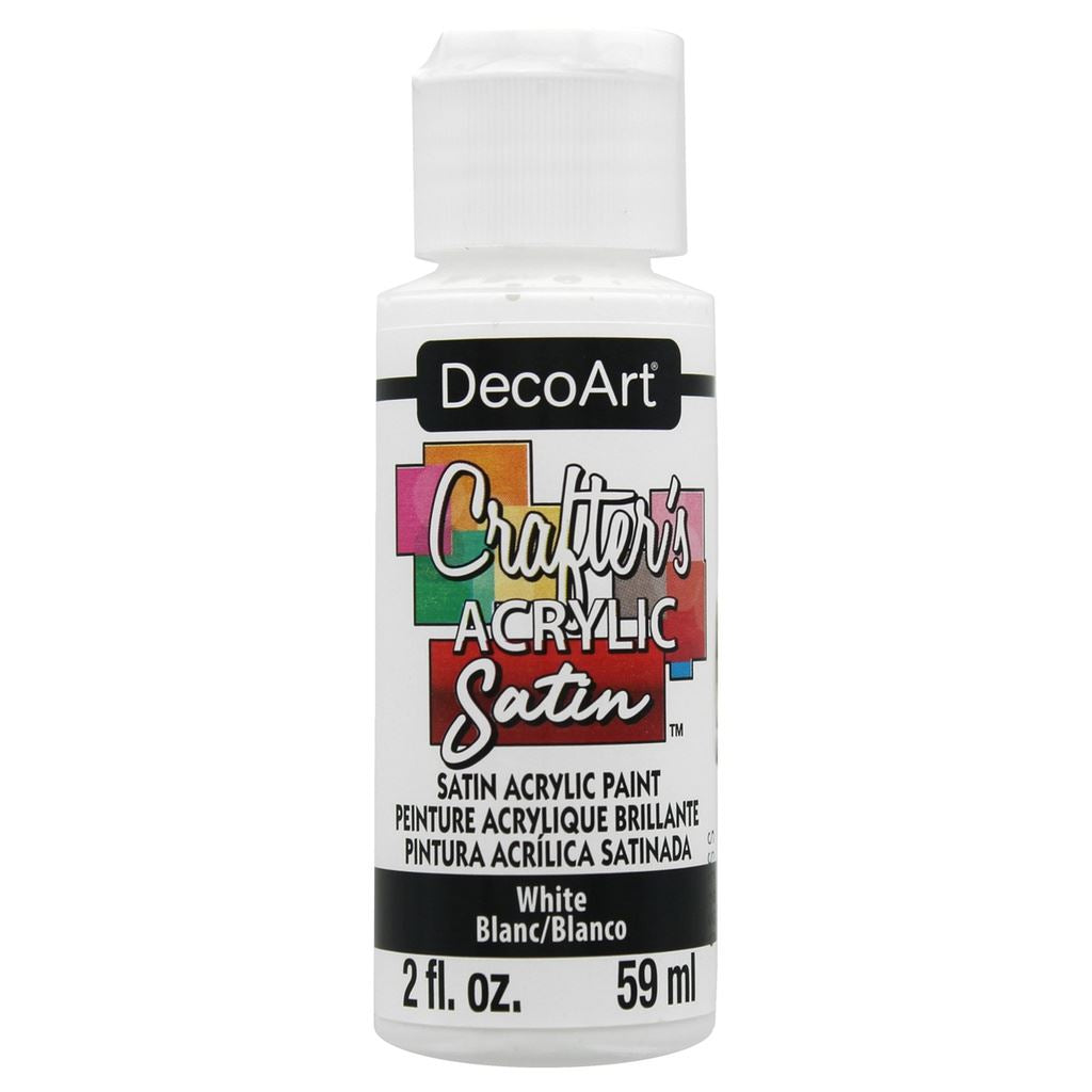 DecoArt White 2oz Crafters Acrylic Satin