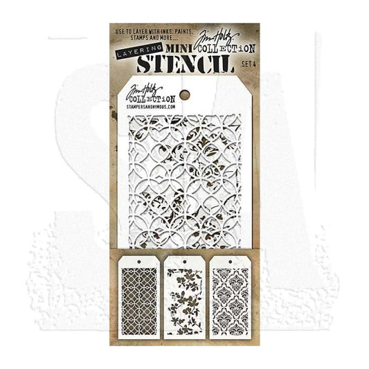 Tim Holtz - Mini Stencil Set 4