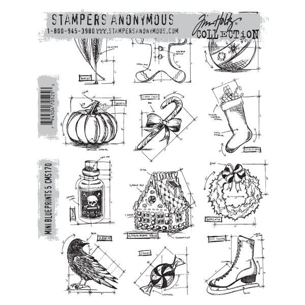 Tim Holtz - Mini Blueprints No. 5- Stamp