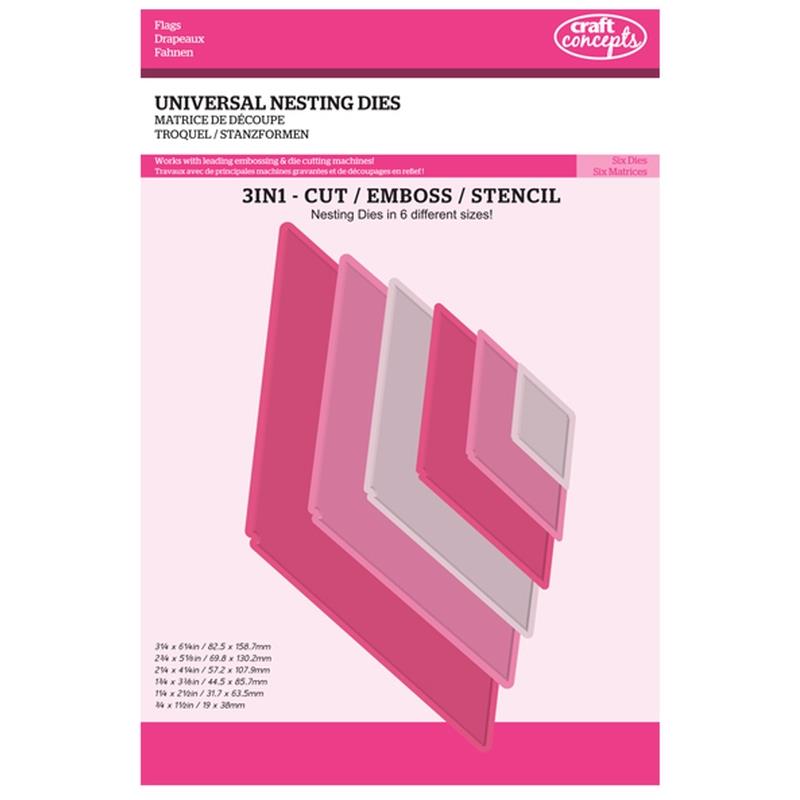 Nesting Dies Flags (6Pcs)