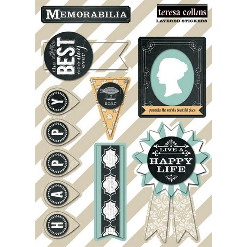 Memorabilia Layered Stickers Sold in Singles