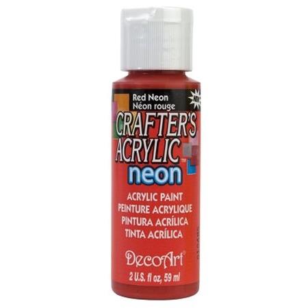 DecoArt Red Neon Crafters Acrylic  2oz