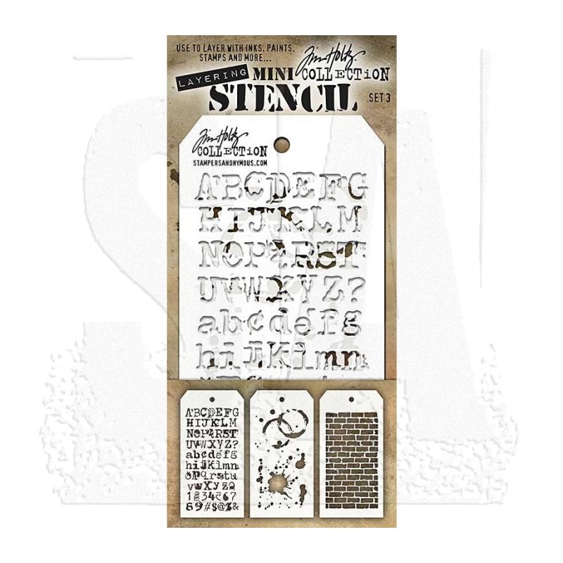 Tim Holtz - Mini Stencil Set 3