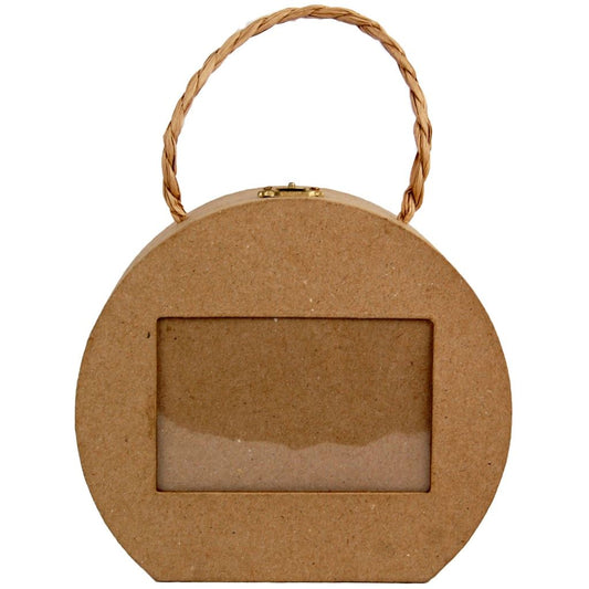 Single Papiermache photo frame bag - rounded