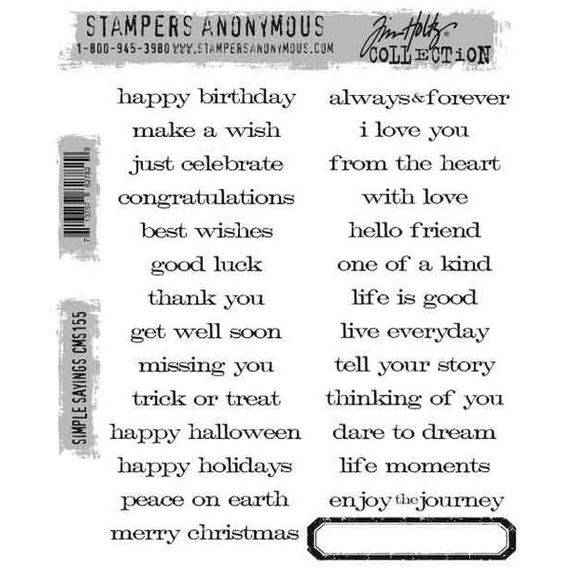 Tim Holtz - Simple Sayings- Stamp