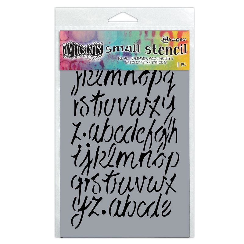 Dylusions Stencil Modern Script Go Craft