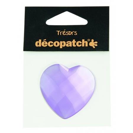 Pack of 1 heart, 4.5cm Mauve