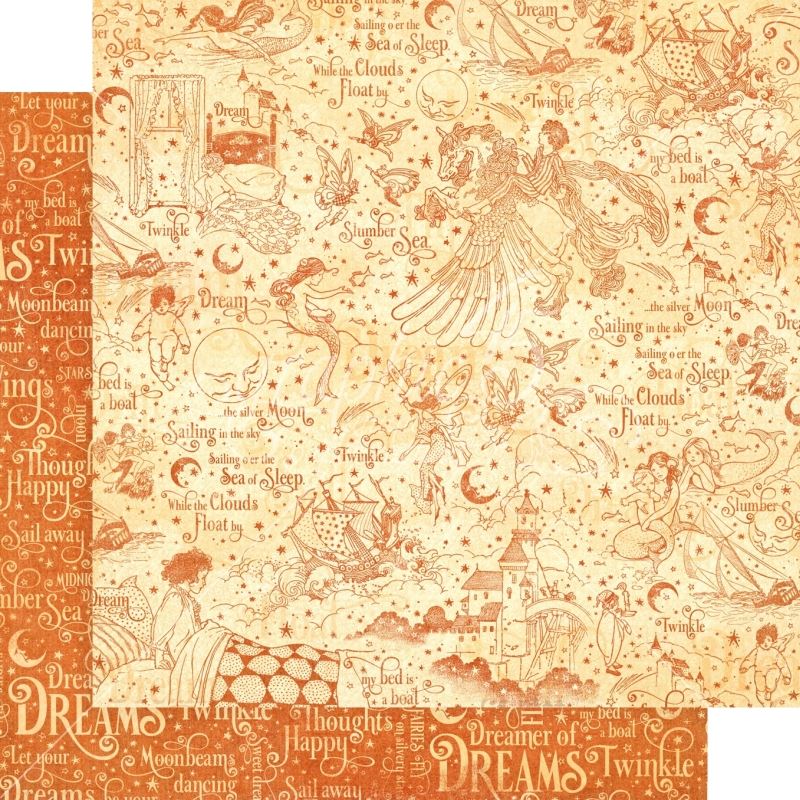 Slumber Sea 12x12 Paper Sold in Packs of 5 Sheets