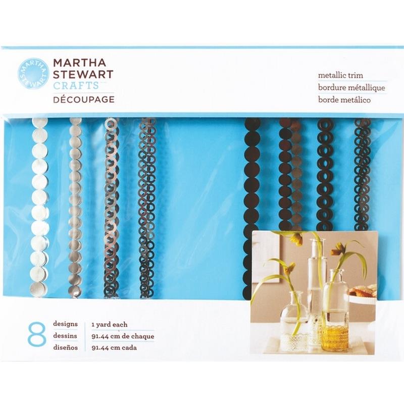 Martha Stewart Crafts Decoupage Metallic Trims - Pewter