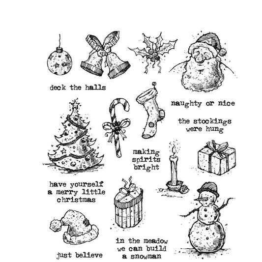 Tim Holtz - Tattered Christmas Cling Stamps
