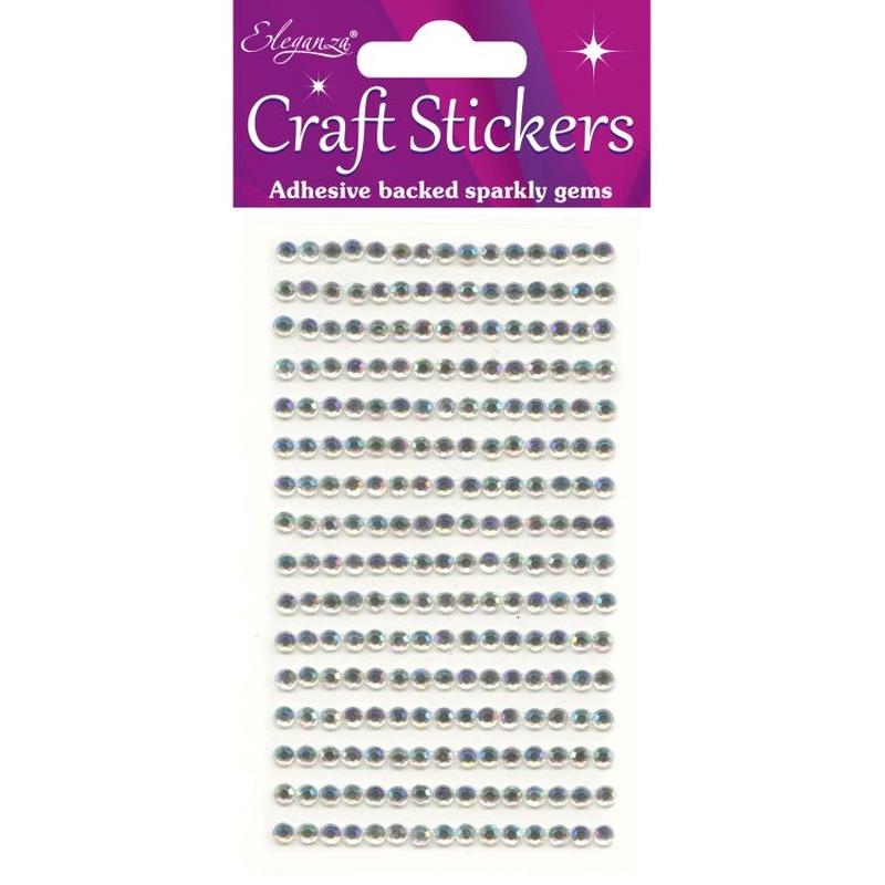4mm Gems Iridescent Craft Stickers No.42 - 240 pieces