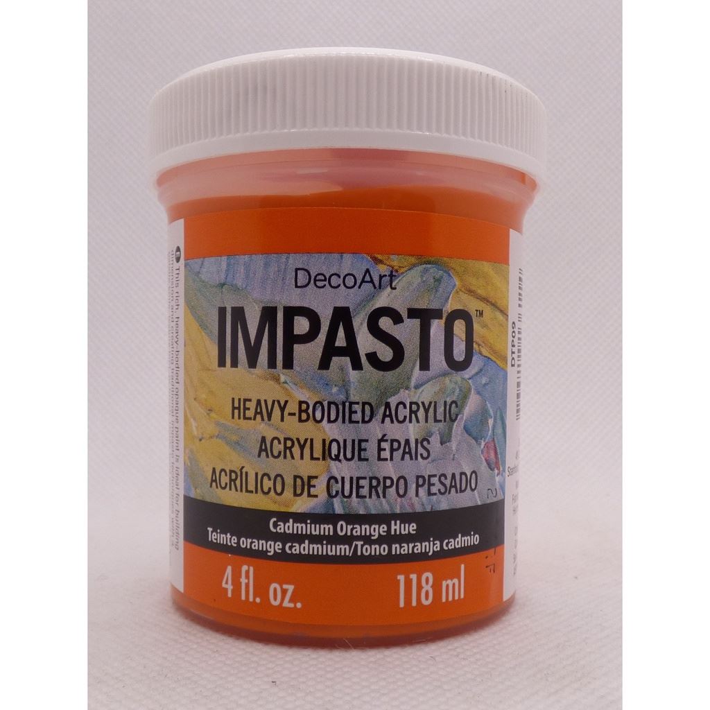 DecoArt Cadmium Orange Hue 4oz Traditions Impasto Paint