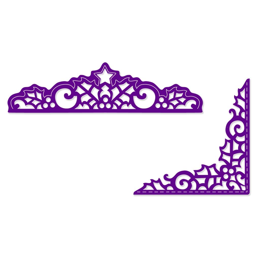 SD Swirly Holly Edge & Corner Sweet Dixie Cutting Die