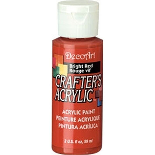 DecoArt Bright Red Crafters Acrylic 2oz