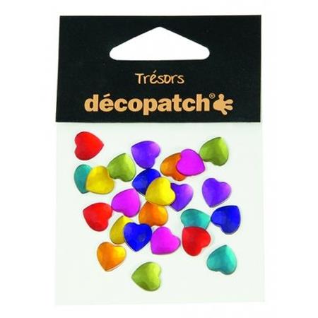 Pack of 24 hearts, 1cm Flash