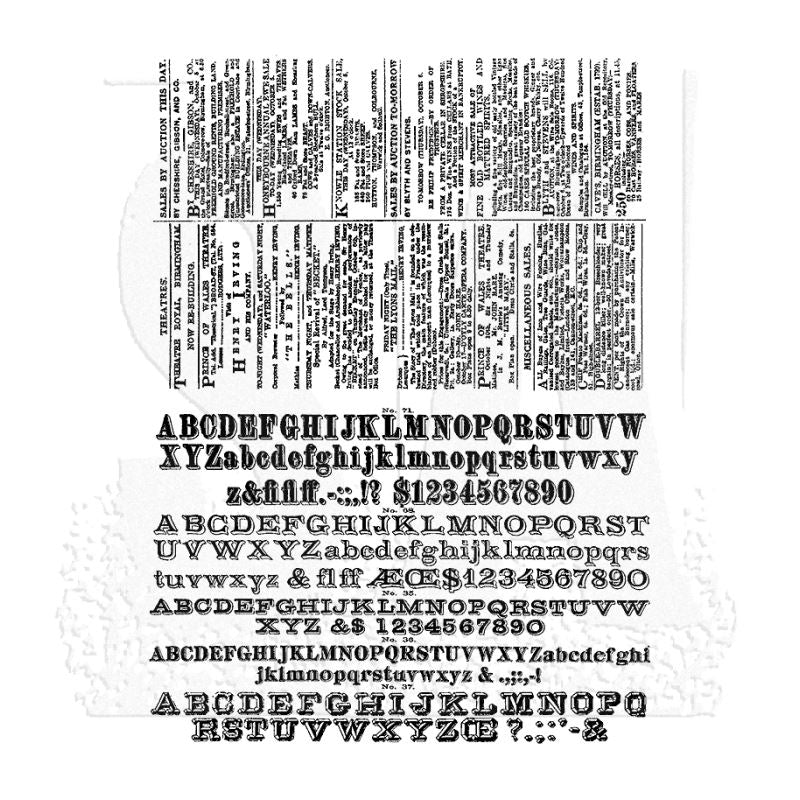 Tim Holtz - Newsprint & Type- Stamp