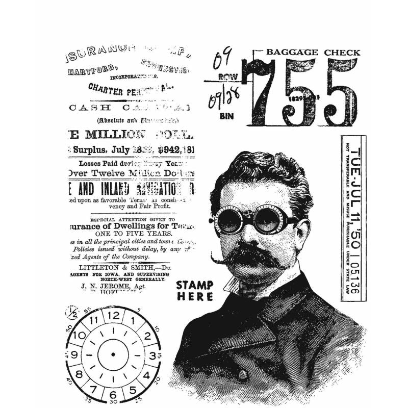Tim Holtz - THE PROFESSOR 2Cling Stamps