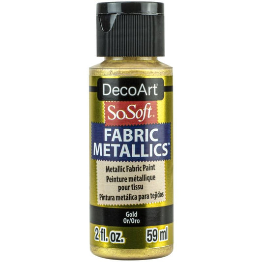 DecoArt Gold 2oz Fabric Metallics Paint