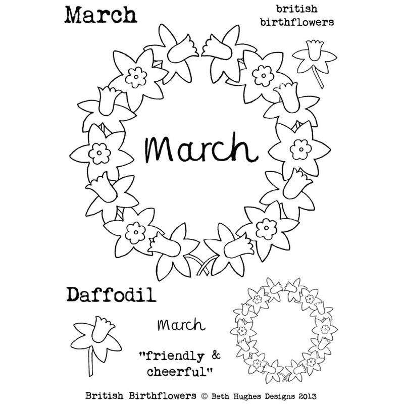BH British Birth flowers March