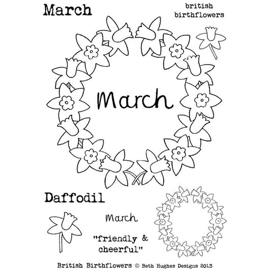 BH British Birth flowers March