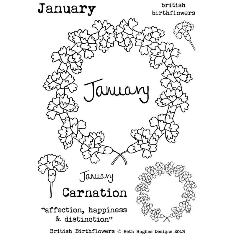 BH British Birth flowers January