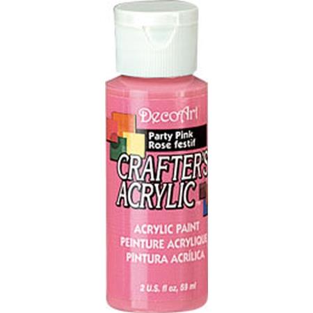 DecoArt Party Pink Crafters Acrylic 2oz