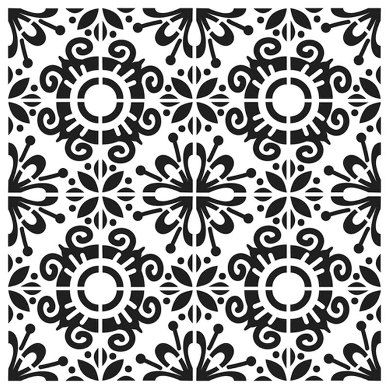 12x12 Stencil Fantasy Tile