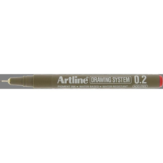 EK232 0.2 Drawing Pen red Sold in boxes of 12s