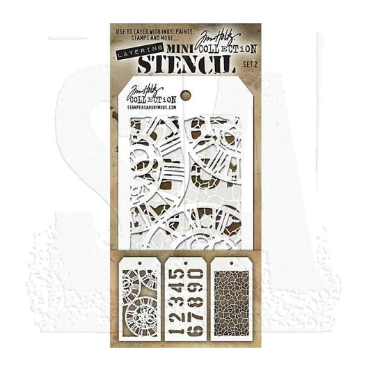 Tim Holtz - Mini Stencil Set 2