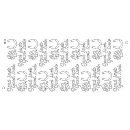Good Luck - pack of 10 Silver on Silver Peel Off