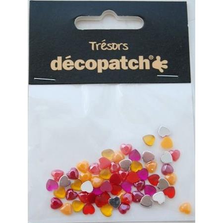 Pack of 60 hearts, 0.5cm - Yellow