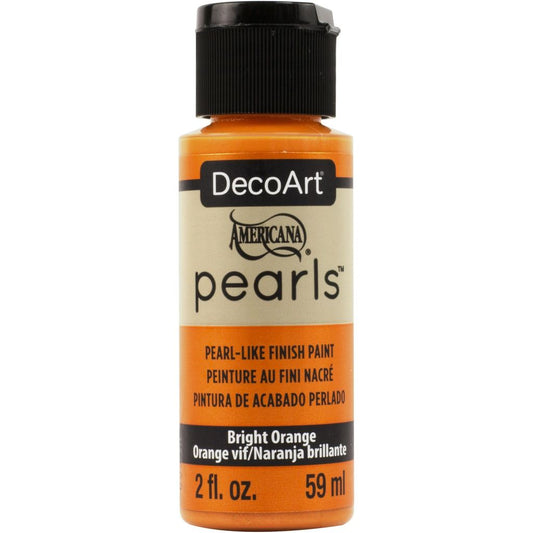 DecoArt Bright Orange Americana Pearls - 2oz