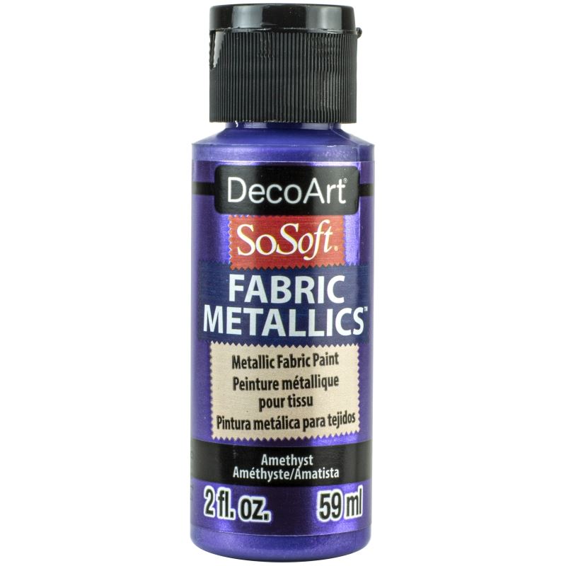 DecoArt Amethyst 2oz Fabric Metallics Paint