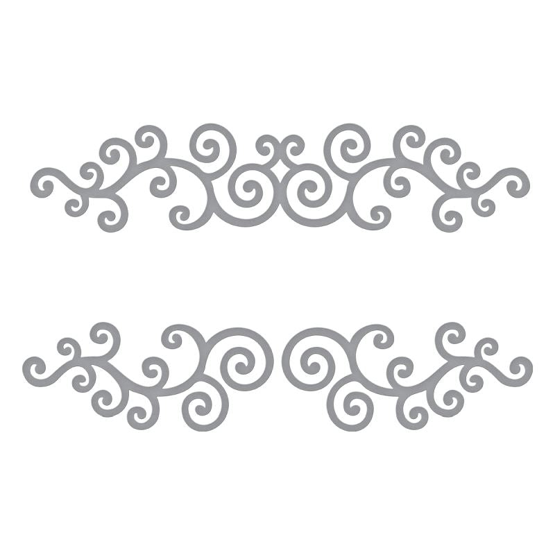 Swirls Border Etched Die
