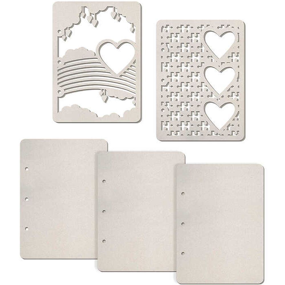 Chipboard Page Rainbow Heart