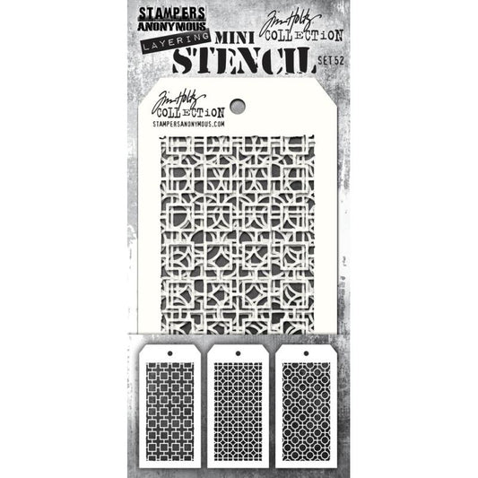 Tim Holtz - MINI STENCIL SET 52 (3 EA.)