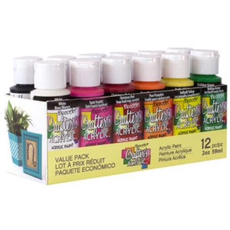 DecoArt Crafter's Acrylic 12-ct Value Pack