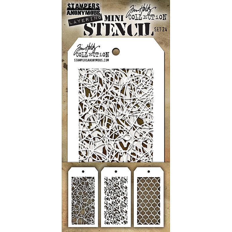 Tim Holtz - Mini Stencil Set 24