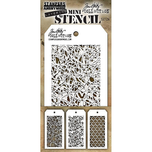 Tim Holtz - Mini Stencil Set 24