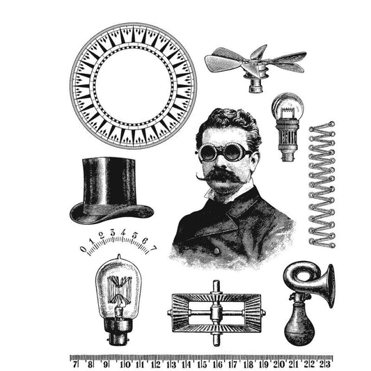 Tim Holtz - The Professor Cling Stamps