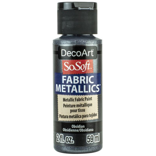 DecoArt Obsidian 2oz Fabric Metallics Paint