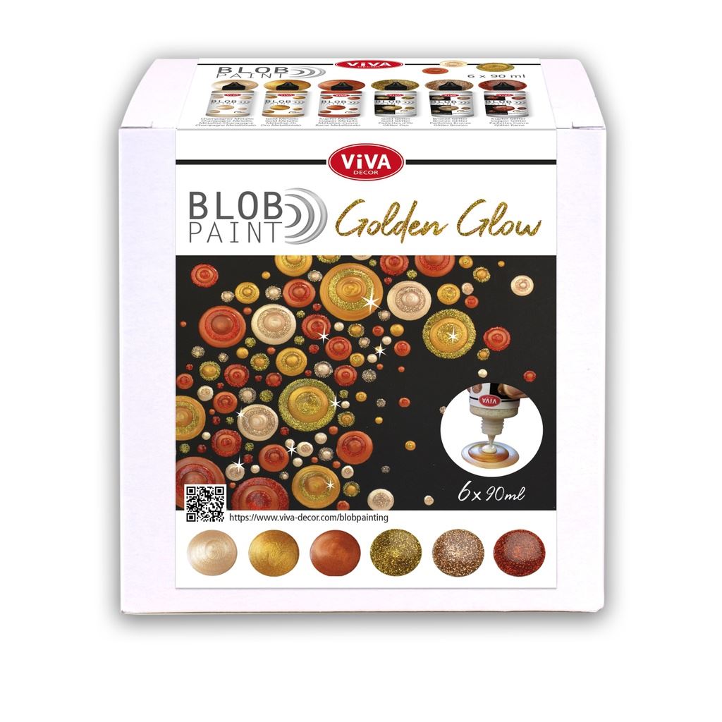 Blob Paint Glitter, 6 colors, Blob Paint, Paints