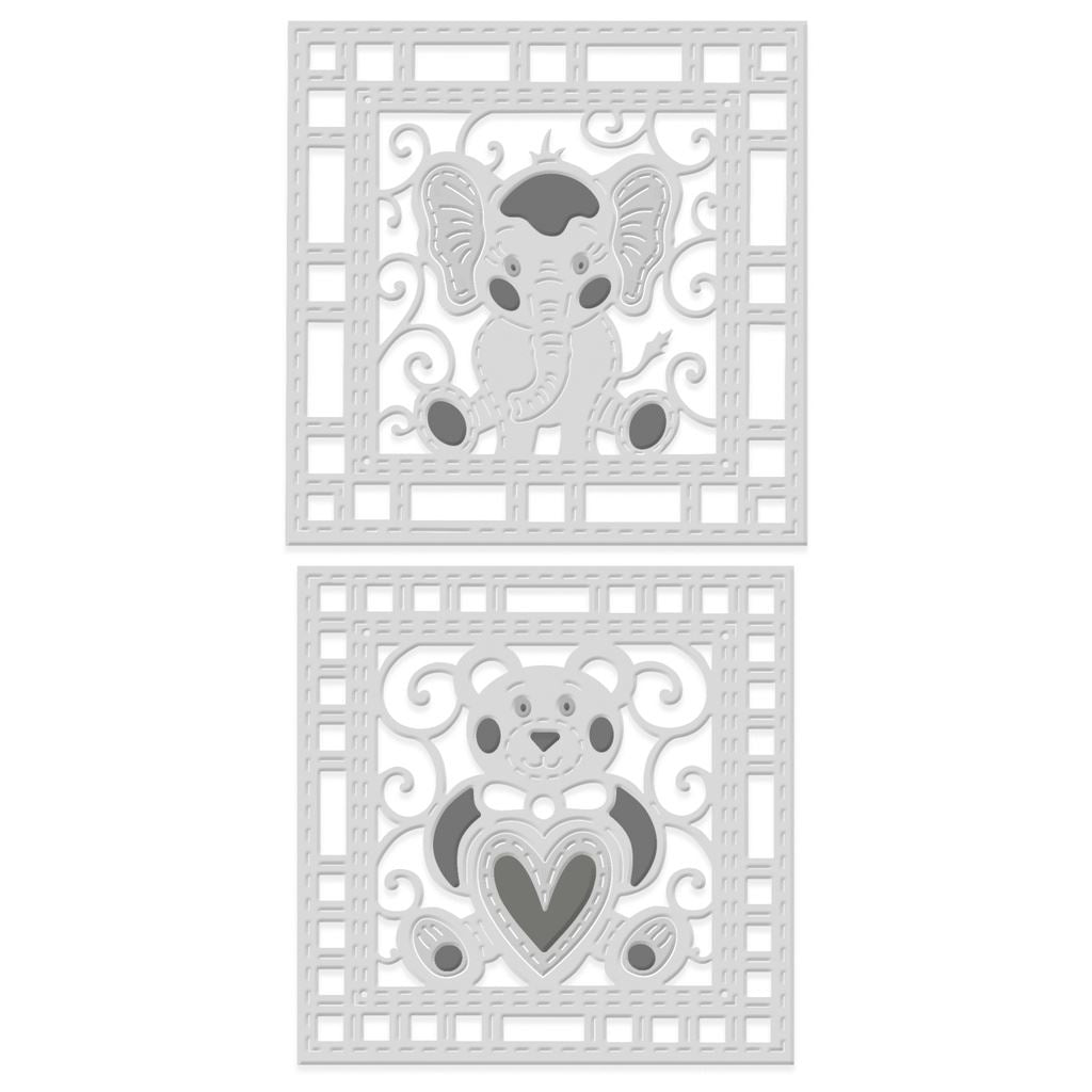 Elephant and Teddy Applique Patchwork Sweet Dixie Cutting Die