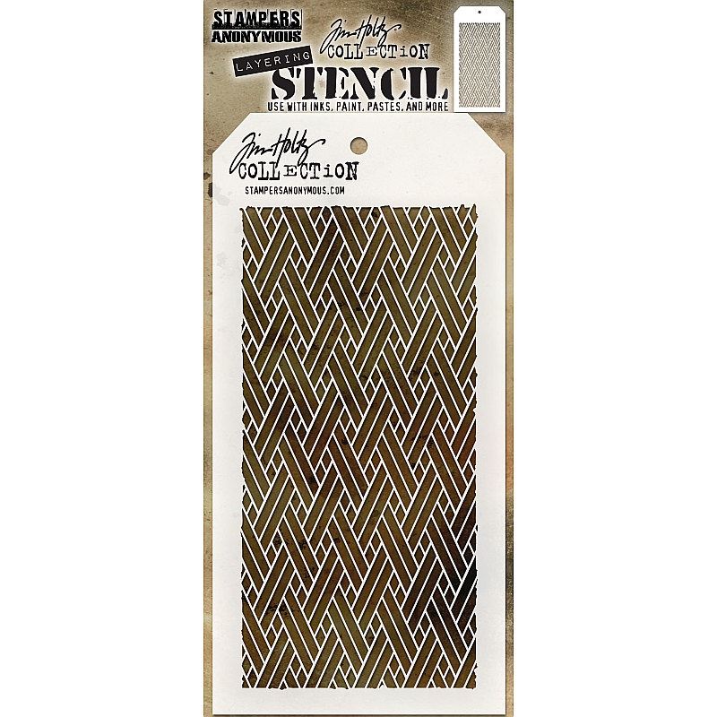Tim Holtz - Woven - Stencil