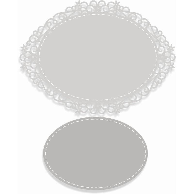 SCC Oval Floral Layered Nesting Sweet Dixie Cutting Die