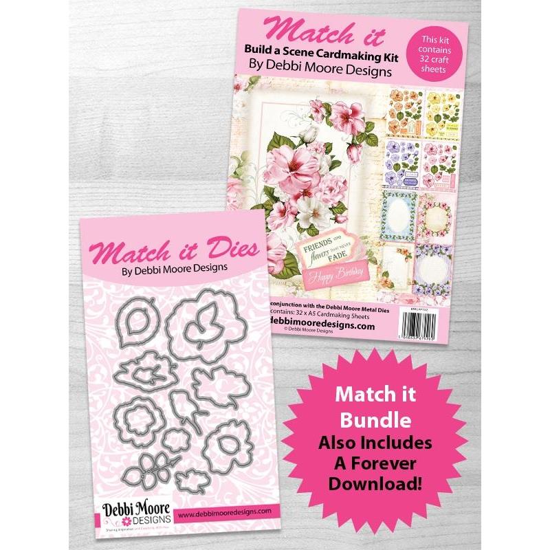 Match It - Roses in Bloom Die, Pad, Forever Code Set - DMMI152-DMMIPP152