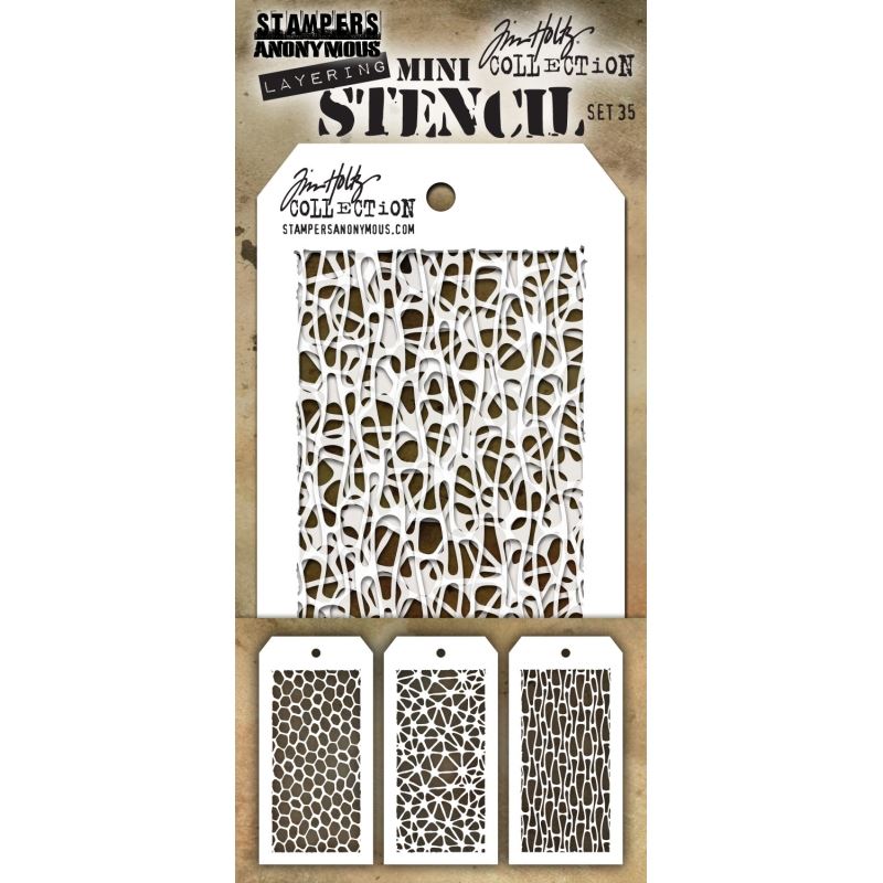 Tim Holtz - MINI STENCIL SET 35