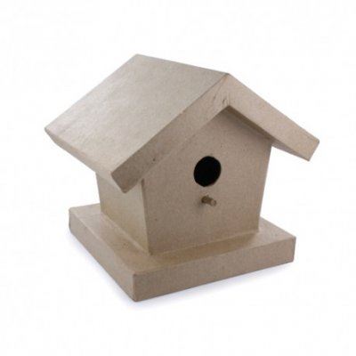 Birdhouse Papier-mÔøΩch 15x16x17cm