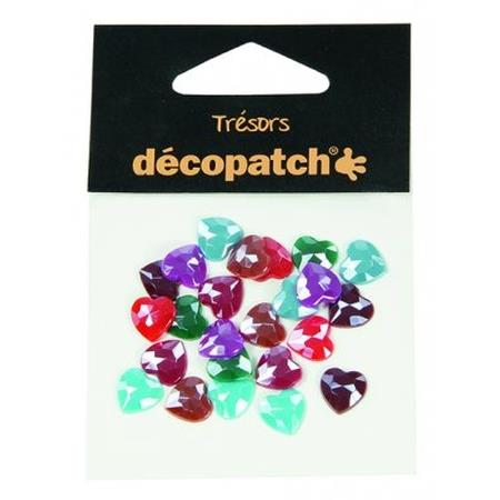 Pack of 24 hearts, 1cm Pearl